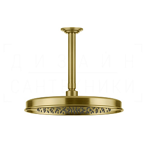 Gessi Venti20 Верхний душ d32,8 см, потолочный кронштейн, 1 вид струи, цвет: gold brushed 65153#716