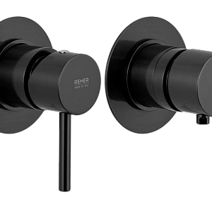 Remer X Style Смеситель для ванны, 2 потребителя, с внутренней частью, цвет: cromo nero spazzolato X96CFP