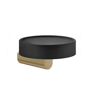 Gessi Rilievo Мыльница с керамической чашей Neolite, подвесная, цвет: warm bronze brushed PVD 59502#726