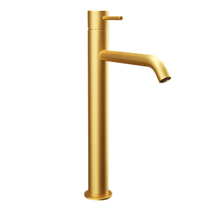 Remer X Style Смеситель для раковины, с донным клапаном, высота излива 22 см, цвет: oro spazzolato X10LXLBG