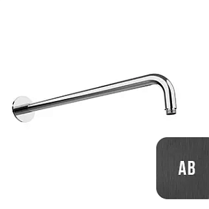 Almar Round Кронштейн для верхнего душа настенный 42 см, цвет: brushed absolute black E021115.AB