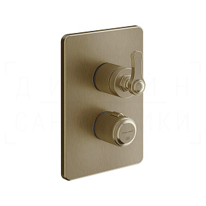 Gessi Venti20 Термостат для душа встраив., на 2 потр., внешняя часть, цвет: deep bronze brushed PVD 65135#791