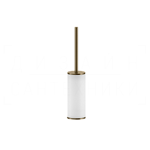 Gessi Inciso Ершик для унитаза напольный, колба Neolite, цвет: white/deep bronze brushed PVD 58543#791