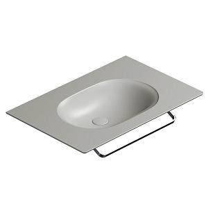Catalano Sfera Раковина подвесная 75x50 см, без перелива, покрытие Cataglaze, цвет: цемент матовый 0520760023