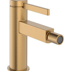 Hansgrohe Finoris Смеситель для биде с донным клапаном, излив 15,4 см, цвет: шлифованная бронза 76200140
