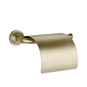 Gessi Venti20 Держатель туалетной бумаги с крышкой, подвесной, цвет: brushed brass PVD 65449#727