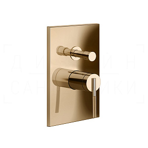 Gessi Ingranaggio Смеситель для душа встраиваемый, на 2 потреб., внеш. часть, цвет: warm bronze PVD 63577#735