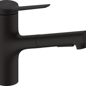 Hansgrohe Zesis Смеситель для кухни с выдвижным изливом, цвет: черный 74803670