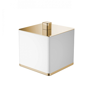 Boheme Диспенсер ватных дисков, настольный, цвет: white/gold 10964-W-G