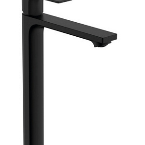 Hansgrohe Rebris E Смеситель для раковины, с донным клапаном, цвет: матовый черный 72581670