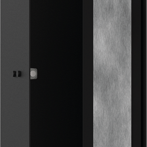 Hansgrohe XtraStoris Rock Полка в нишу встраиваемая 30х14х30h см, с дверью, цвет: матовый черный 56082670