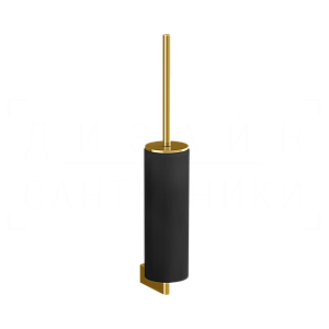 Gessi Origini Ершик для унитаза подвесной, с кермической колбой Neolite, цвет: black/gold PVD 66420#246