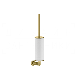Gessi Inciso Ершик для унитаза подвесной, с кермической колбой Neolite, цвет: white/gold brushed 58519#716