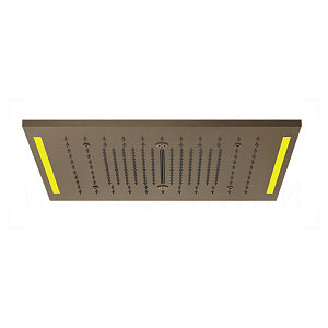 Gessi Colour Потолочный душ 50,5 см, встраив., 3 вида струи, хромотер., цвет: coffee bronze brushed 57977#761