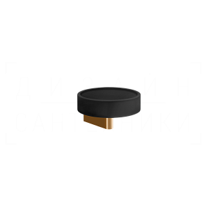 Gessi Origini Мыльница с керамической чашей Neolite, подвесная, цвет: black/warm bronze PVD 66402#735