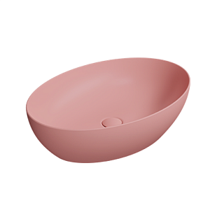 GSI Pura Раковина чаша 60x42x16h см, без перелива, без д/к, цвет: blush opaco 884224