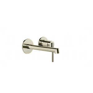 Gessi Ingranaggio Смеситель для раковины встраив., внеш. часть, излив 13-16 см, цвет: nickel PVD 63581#720