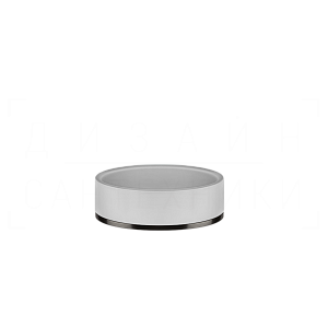 Gessi Inciso Мыльница с керамической чашей Neolite, настольная, цвет: white/black metal brushed PVD 58525#707