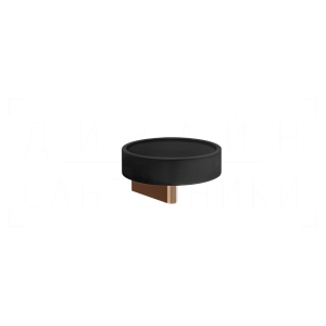 Gessi Origini Мыльница с керамической чашей Neolite, подвесная, цвет: black/copper brushed PVD 66402#708