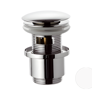 Remer Донный клапан click-clack с переливом, цвет: bianco opaco 905CC2114BO