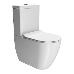 GSI Pura Чаша унитаза моноблок безободковый, смыв swirlflush, цвет: белый матовый 880609
