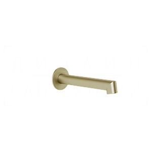 Gessi Ingranaggio Излив настенный для ванны 19,2 см, фиксированный, цвет: brushed brass PVD 63603#727