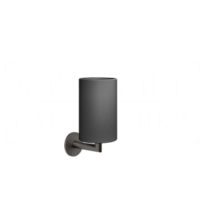 Gessi Ventaglio Стакан подвесной, керамический Neolite, цвет: black/black metal brushed PVD 63608#707