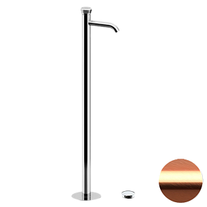 Remer Element Смеситель для раковины напольный, д/к, излив 18 см, цвет: rame spazzolato ET18RP