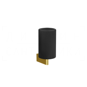 Gessi Origini Стакан подвесной, керамический Neolite, цвет: black/gold brushed 66408#716
