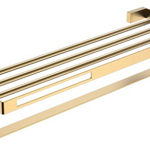 Boheme Q Полка для полотенец 60x23 см, подвесная, цвет: matt gold 10947-MG