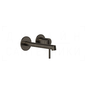 Gessi Ingranaggio Смеситель для раковины встраив., внеш. часть, излив 13-16 см, цвет: aged bronze 63581#187