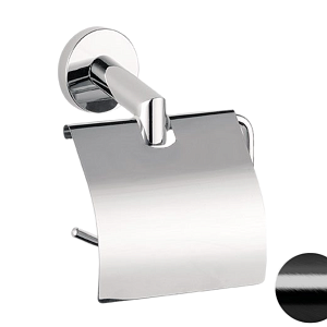 Remer Guest Держатель туалетной бумаги с крышкой, подвесной, цвет: cromo nero spazzolato GS60CFP