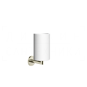Gessi Ventaglio Стакан подвесной, керамический Neolite, цвет: white/nickel PVD 63607#720