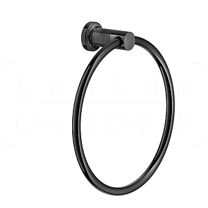 Gessi Inciso Полотенцедержатель кольцевой d22,2 см, подвесной, цвет: black metal PVD 58509#706