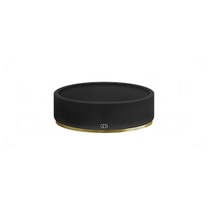 Gessi 316 Мыльница с керамической чашей Neolite, настольная, цвет: black/brushed brass PVD 54726#727