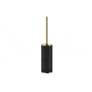 Gessi Inciso Ершик для унитаза напольный, с кермической колбой Neolite, цвет: black/brass PVD 58544#710
