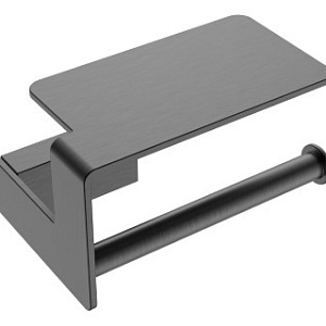 Boheme Q Держатель туалетной бумаги с полочкой, подвесной, цвет: gun metall 10941-GM