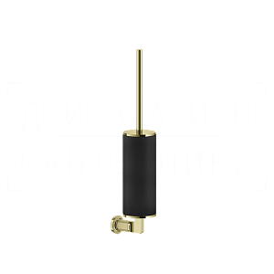 Gessi Inciso Ершик для унитаза подвесной, с кермической колбой Neolite, цвет: black/brass PVD 58520#710