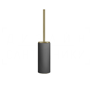 Gessi Ingranaggio Ершик для унитаза напольный, колба Neolite, цвет: black/brushed brass PVD 63744#727