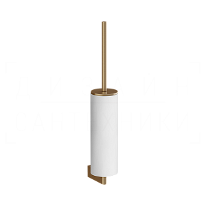 Gessi Origini Ершик для унитаза подвесной, колба Neolite, цвет: white/deep bronze brushed PVD 66419#791