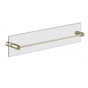 Gessi Rilievo Полотенцедержатель для крепления на стекло 62,8 см, цвет: brushed brass PVD 59566#727