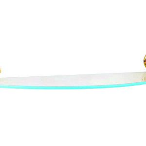 Boheme Chiaro Полка стеклянная 58x17 см, подвесная, стекло прозрачное, цвет: gold 10507