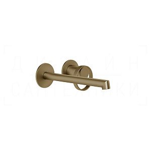 Gessi Anello Смеситель для раковины встраив., внеш. часть, излив 17,5-20,5 см, цвет: deep bronze PVD 63383#791