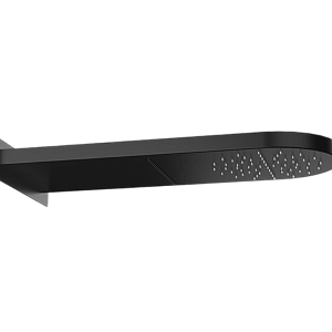 Remer Верхний душ настенный 20x50 см, 2 режима, цвет: nero opaco 350MMCANO