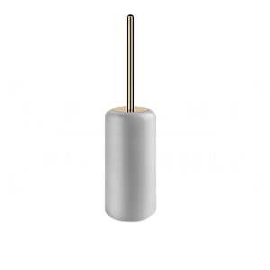 Gessi Goccia Ершик для унитаза напольный, с кермической колбой Gres, цвет: white/warm bronze PVD 38043#735