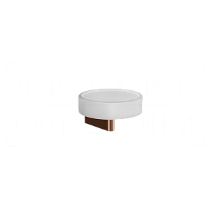 Gessi Origini Мыльница с керамической чашей Neolite, подвесная, цвет: white/copper PVD 66401#030