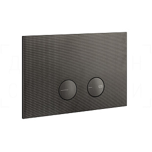 Gessi Inverso Diamantato Кнопка смыва для инстал. Geberit, 2 реж., латунь, цвет: black metal brushed 54681#707
