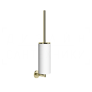 Gessi Anello Ершик для унитаза подвесной, с кермической колбой Neolite, цвет: white/brass PVD 63719#710