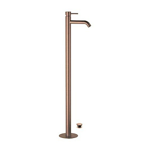 Remer X Style Смеситель для раковины напольный, д/к, излив 18 см, цвет: vecchio ottone X18VO