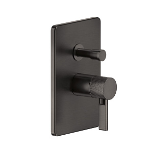 Gessi Inciso Встраиваемый смеситель, на 2 источника, цвет: black metal brushed PVD 58079#707